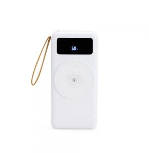 Power Bank 20.000mAh com Carregamento via Indução ou via Cabo.